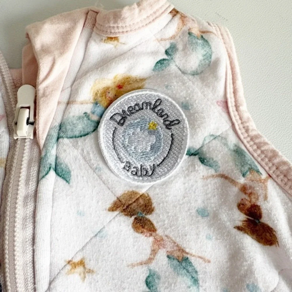 Dreamland Baby Girls Mermaid Print Quilted Bamboo Sleep Sack Size 6-12M